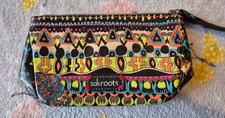 Sakroots Oilcloth Pouch Make-up Bag Travel Elephant Tribal Pattern Folk Art Sak