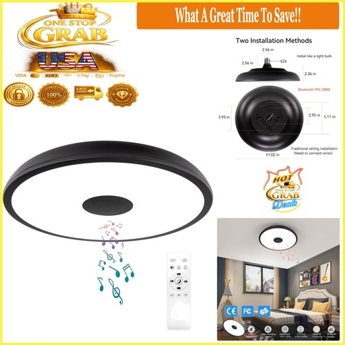 Black waterproof led - black, flush
