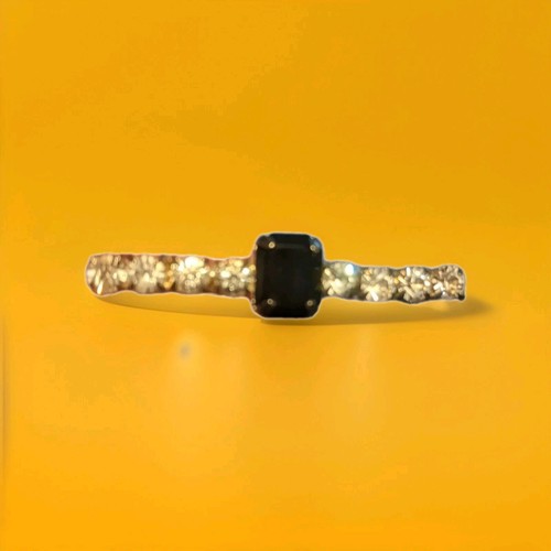 Silver toned bar brooch with - brooch,