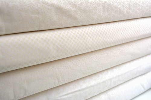 White cotton blender fabric - white,
