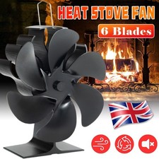 Small 6 Blade Stove Fan for Wood Burners & Multi Fuel Gas Stoves Heat Powered