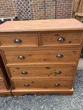 Vintage Rustique Antique Solid Chunky Pine Drawers