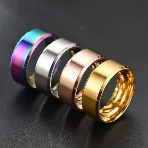 8mm tungsten mens ring brushed - ring,