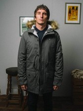 Lambretta Mens Granite Sherpa Lined Parka Jacket