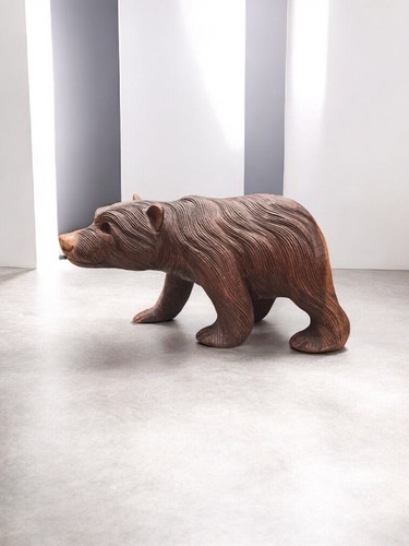 Chiselcraft 40cm wooden bear - wooden,