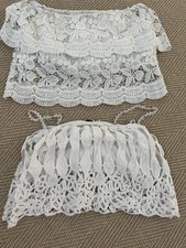 Two Bardot Lace Style Summer Tops Size 12 - One Is From Zara