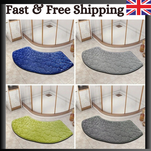 Bathroom absorbent mat curved - bathroom,