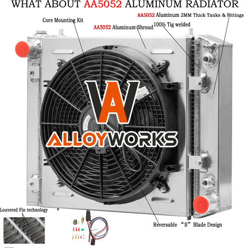 3row radiator shroud fan - radiator,