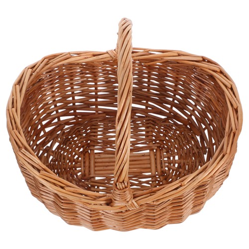 Rustic handwoven willow basket - handwoven,