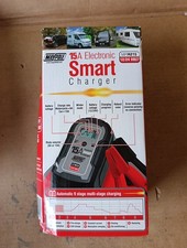 Maypole 15A Dual Voltage 12V 24V Electronic Smart Car Battery Charger Stop/Start