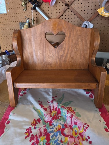 Vtg wood heart cutout - vtg,