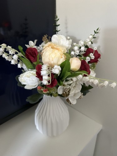 Artificial flowers white - in,