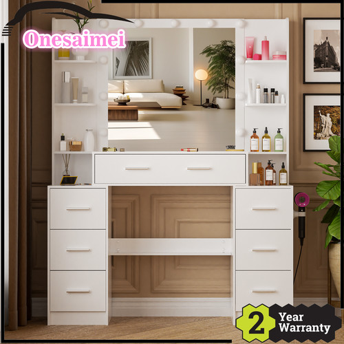White dressing table large - table,