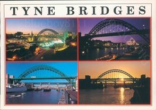 Tyne bridges postcard 4 views