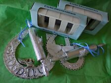 Vintage Wedding Cake Decorations cake pillars horseshoes rolling pins shoe