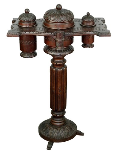 Antique german carved swivel - antique,