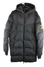 ZAVETTI CANADA Black Padded Parka Coat size S Mens Full Zip Hooded Long Jacket