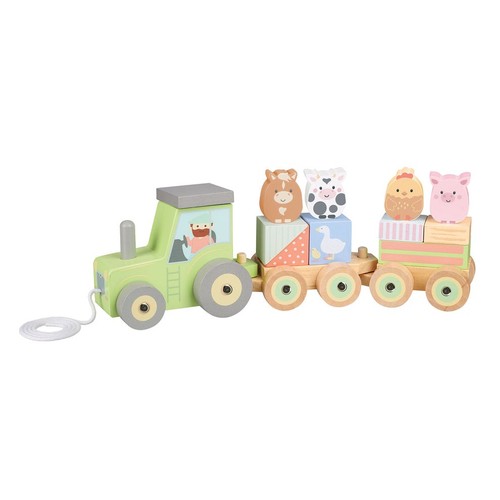 Wooden pull along - along, farmyard