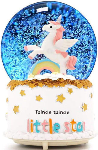 Unicorn snow globe for kids - snow,