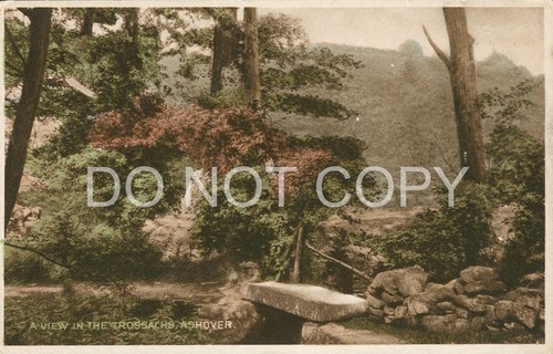 Ashover vtg postcard - ashover,