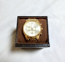 Michael Kors Gold Chronograph Watch MK8281 Style MK8281 with Box And New Battery