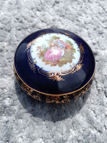 Vintage limoges trinket pot - limoges,