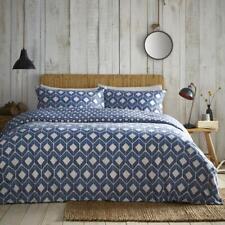 Duvet set blue geometric moroccan print quilt cover bedding CLEARANCE