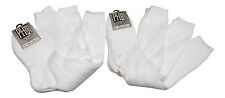 GIRLS SCHOOL SOCKS 6 PACK PELERINE design 3/4  KNEE HIGH in White * BUY BRITISH*