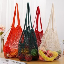 4PCS Mesh Net Bag String Shopping Bag Reusable Fruit Storage Handbag Totes UK