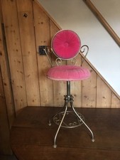 Vintage - 1950's Hollywood Boudoir Chair - Velvet - Delta Metal Ind Brooklyn N Y