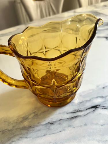 Vintage 1930s amber pressed - vintage,