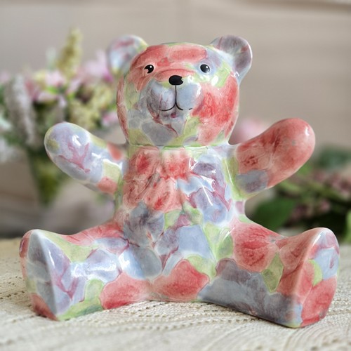 Park rose vintage teddy - vintage, bear