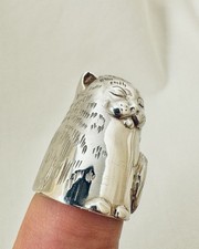 Solid Sterling Silver Cat