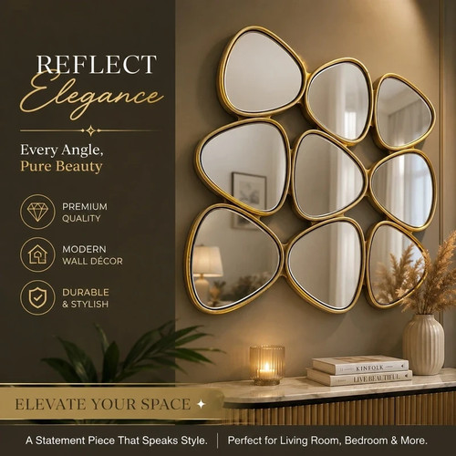 Elegant gold pebble wall - gold,