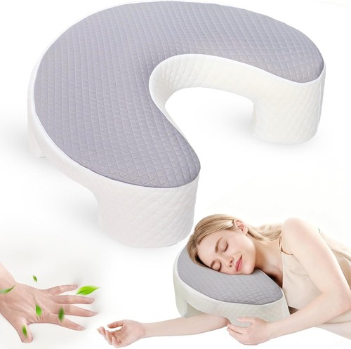 Side sleeper pillow with arm - side,