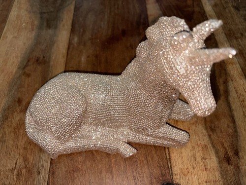 Glitter unicorn statue - statue, pink