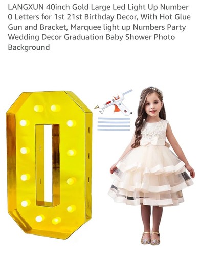 Large led light number 0 - large,