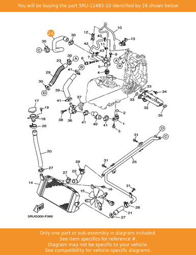 Yamaha pipe 5ru - 5,, 5ru-12485-10