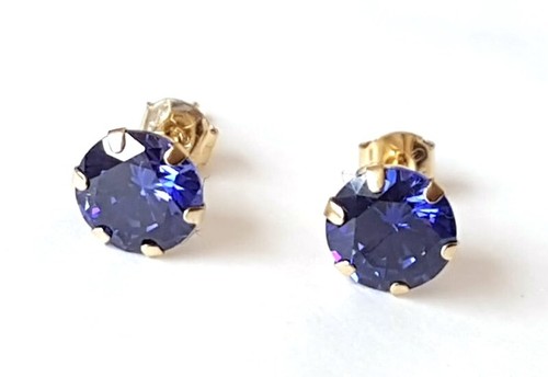 9ct real yellow gold tanzanite - real,