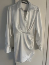 Zara White Shirt Dress. Size