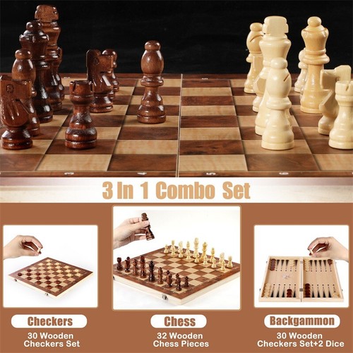 Large chess wooden set - large,