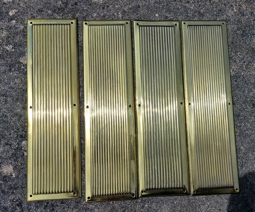 Antique brass reeded - 4,