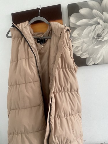 Long hooded padded gilet - long,