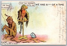 1905 Comic Monkey Parrot J