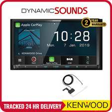Kenwood 7" CarPlay / Android Auto Bluetooth DAB+ Sat Nav GPS Stereo + AERIAL