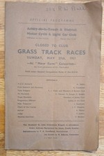 Motor Cycle Grass Track Racing