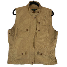 Lauren Ralph Lauren Gold Shiny Waistcoat Vest Size Women's XL