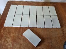 14 off Spanish Hand Made Terracotta 15cm x 7.5cm x 9mm Crequele off White Tiles