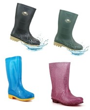 GIRLS BOYS WELLINGTON BOOTS WATERPROOF SNOW RAIN CHILDREN WELLIES SIZE UK 10-6
