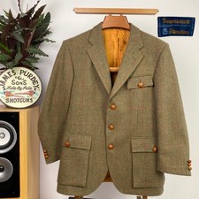 BLADEN Men’s (40S) Tweed Shooting NORFOLK Essex HACKING Windowpane Blazer Jacket